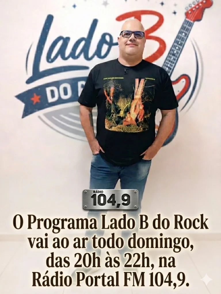 Léo Siqueiro do programa Lado B do Rock. Crédito: Divulgação.