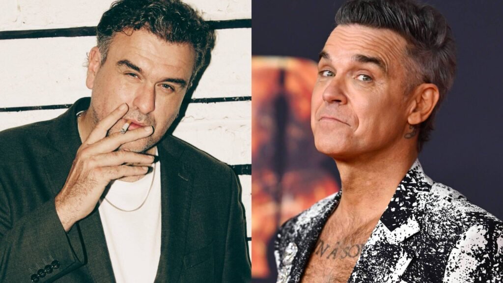 Reverend And The Makers. Jon McClure and Robbie Williams. Ed Cooke and Gareth Cattermole/Getty Images