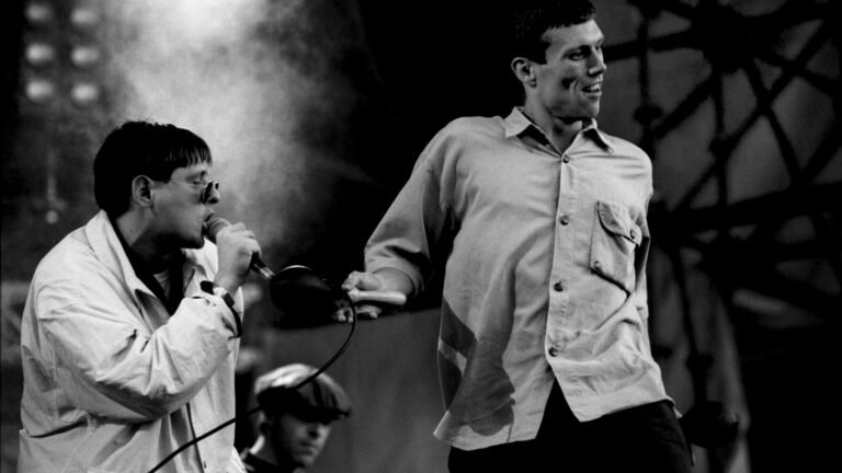Happy Mondays. Bez and Shaun Ryder of The . Mike Bickerdale