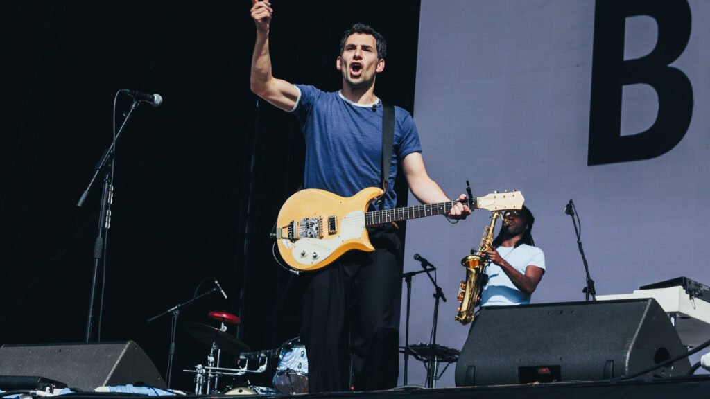 Jack Antonoff. Bleachers live at Reading 2024. Andy Ford for NME