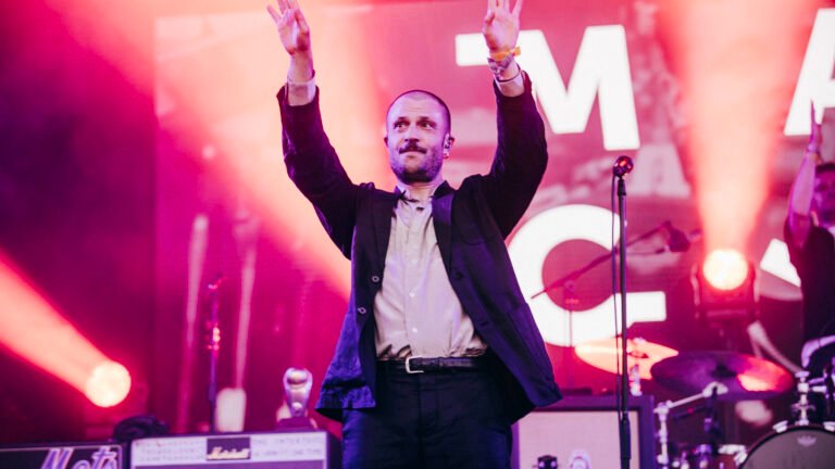 The Maccabees. live at Glastonbury 2025. Derek Bremner for NME