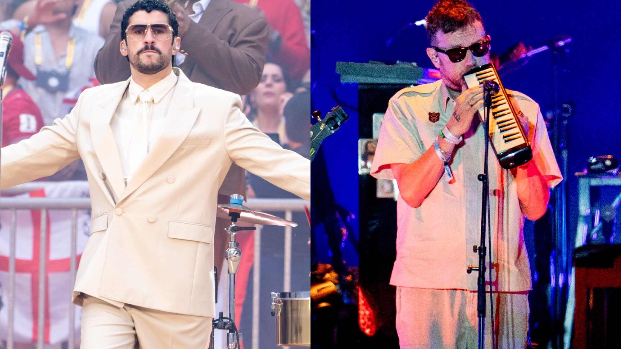 Bad Bunny recebe Gorillaz em Londres para performances de “Tormenta” e “Clint Eastwood”