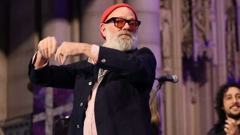 Michael Stipe. at Riverside Church on March 23, 2026 in New York City. (by Rob Kim/Getty Images)