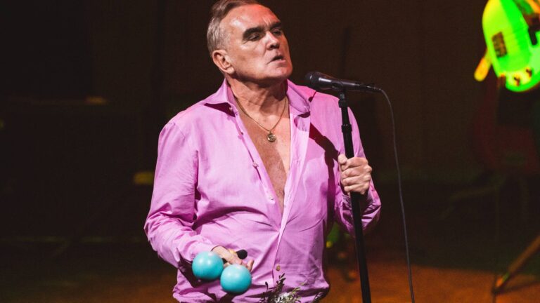 Morrissey. at Auditorio de Zaragoza Princesa Leonor on March 14, 2026 in Zaragoza, Spain. (by Mariano Regidor/Getty Images)