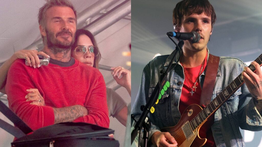 Cruz Beckham and The Breakers. David and Victoria Beckham and Cruz Beckham at Reading Festival 2026. Jeff Moore/Simone Joyner/Getty Images