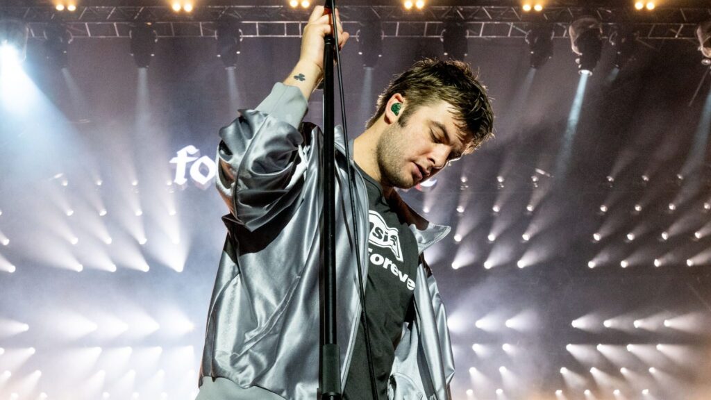 Fontaines D.C.. Grian Chatten of  at Wythenshawe Park, 2025 (by Shirlaine Forrest/WireImage)