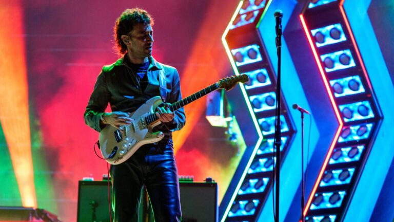 The Strokes. Albert Hammomd Jr performs live with . Erika Goldring/Getty