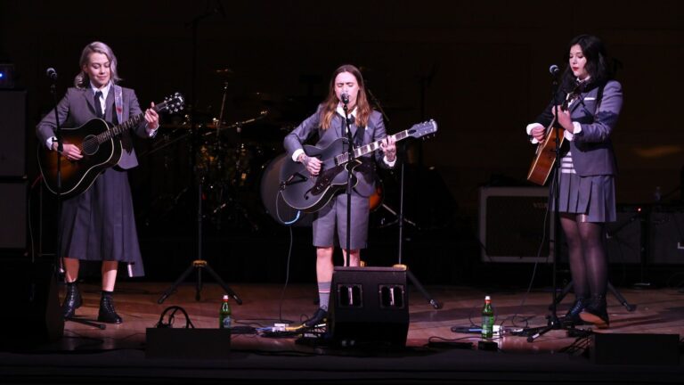 Phoebe Bridgers. Julien Baker, and Lucy Dacus of boygenius